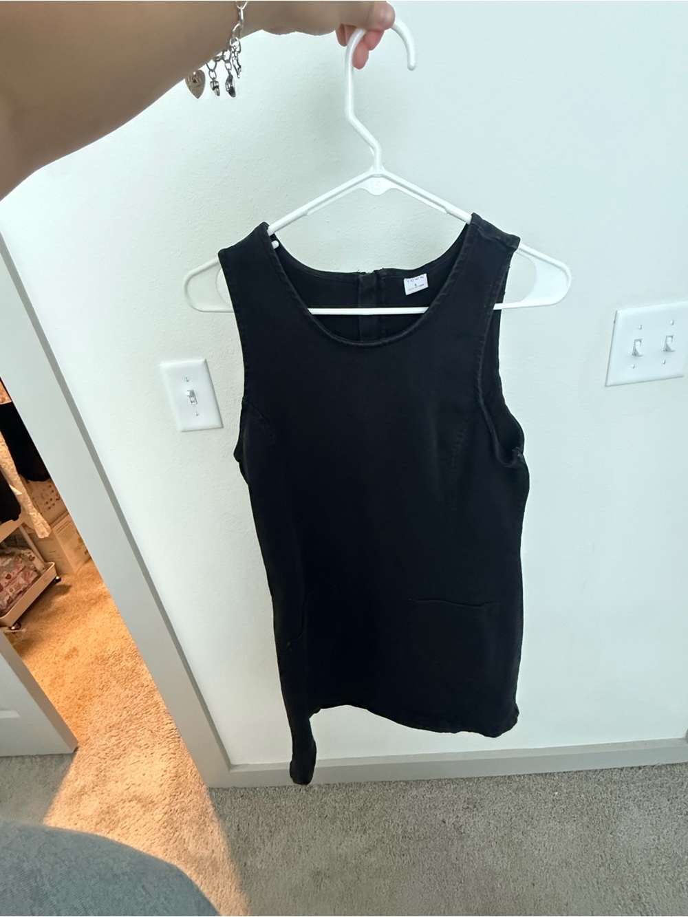 Tinsel Black Scoop-Neck Sleeveless Tank